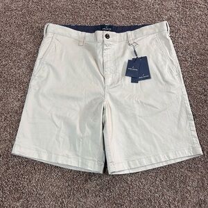 Daniel Hechter Cream Flat Front Shorts